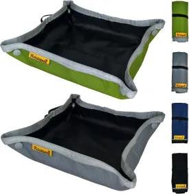 2 Pack Portable Dog Bowl Collapsible Dog Bowls Travel Accessories Bowl Travel for Small and Large Dogs (Green & Grey)