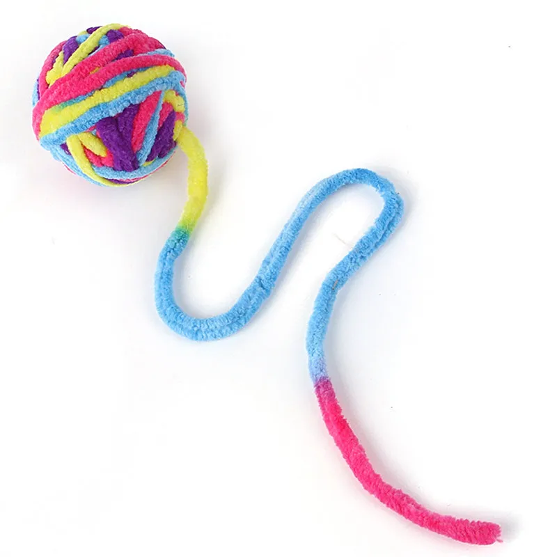 Aiitle Coloful Cat Interactive Woolen Ball with Bell