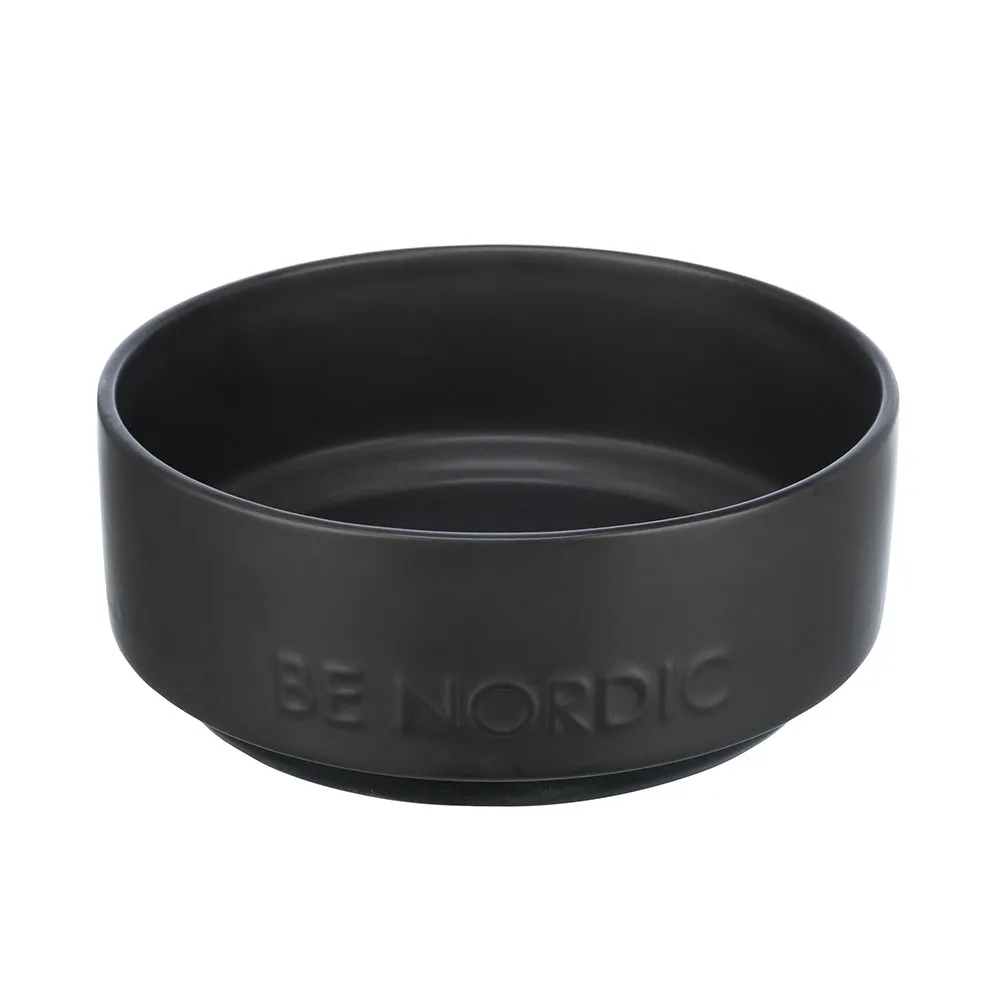 Be Nordic Ceramic Dog Bowl Black