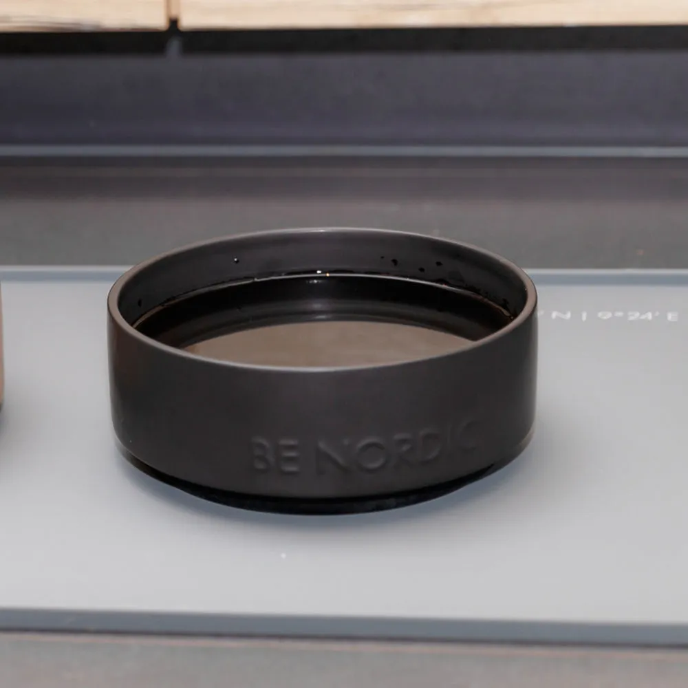 Be Nordic Ceramic Dog Bowl Black