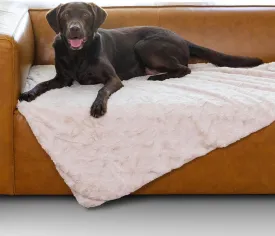 Best Friends by Sheri Calming Lux Dog Blanket  Ultra Soft Faux Fur Pet Throw, Anxiety-Relief, Lightweight Warm Bed Cover for Dogs and Cats, Machine Washable, Oyster Cream, 40" x 50"