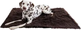 Best Friends by Sheri Calming Shag Dog Blanket  Ultra Soft Faux Fur Pet Throw, Anxiety-Relief, Lightweight Warm Bed Cover for Dogs and Cats, Machine Washable, Dark Brown, 30" x 40"