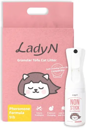 Cat Litter Box Optimizer Set  Attractant Tofu Litter & Non-Stick Spray for Automatic Boxes | Strong Clumping, Easy Cleanup