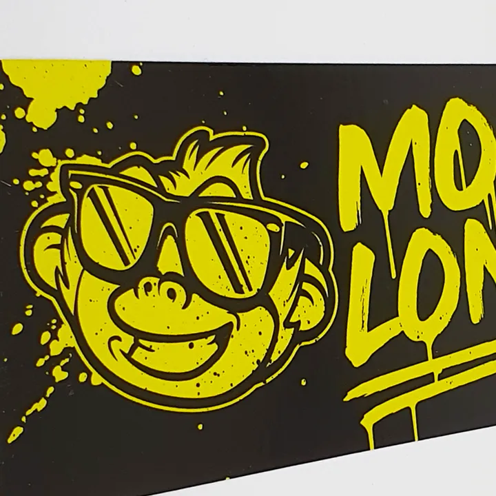 Cheeky Monky Yellow Slap Sticker