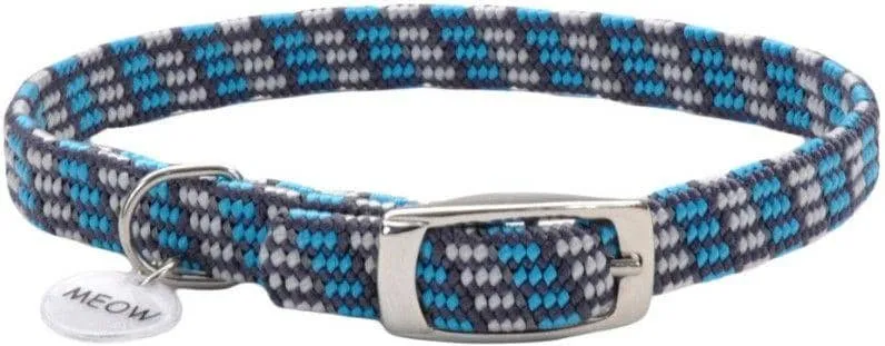 Coastal Pet Elastacat Reflective Safety Collar with Charm Grey/Blue - Small (Neck: 8-10")