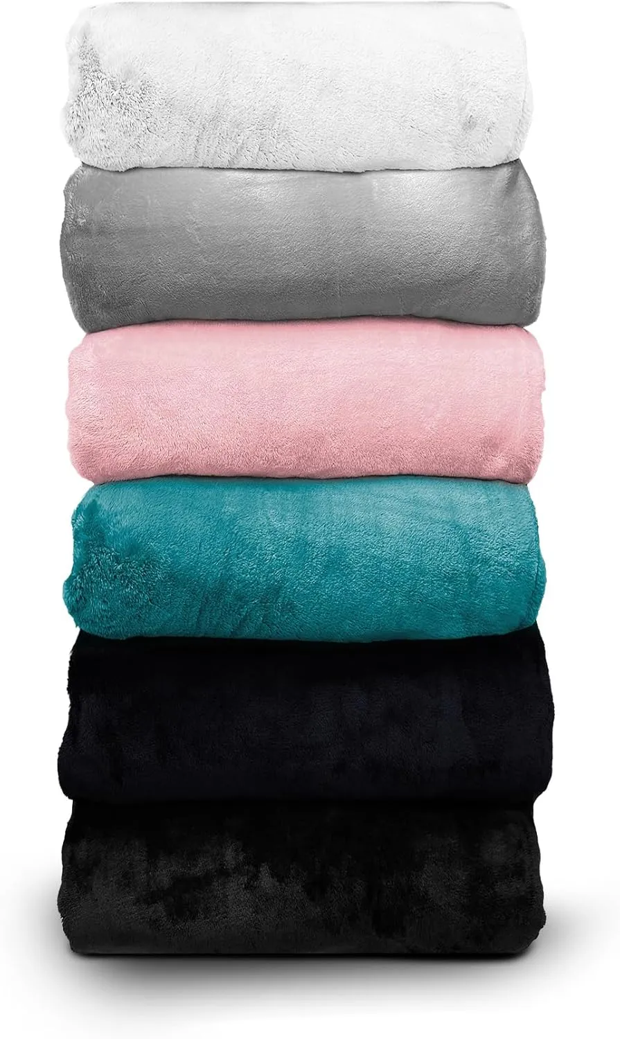 Comfort Lab Reversible Flannel Sherpa Throw Blanket - Elegant Fluffy Throw Blankets for Couch and Home Decor - Anti Pilling Non Shedding Cozy & Warm Fleece Throws - Kids/Pet (40" x 50") - Navy