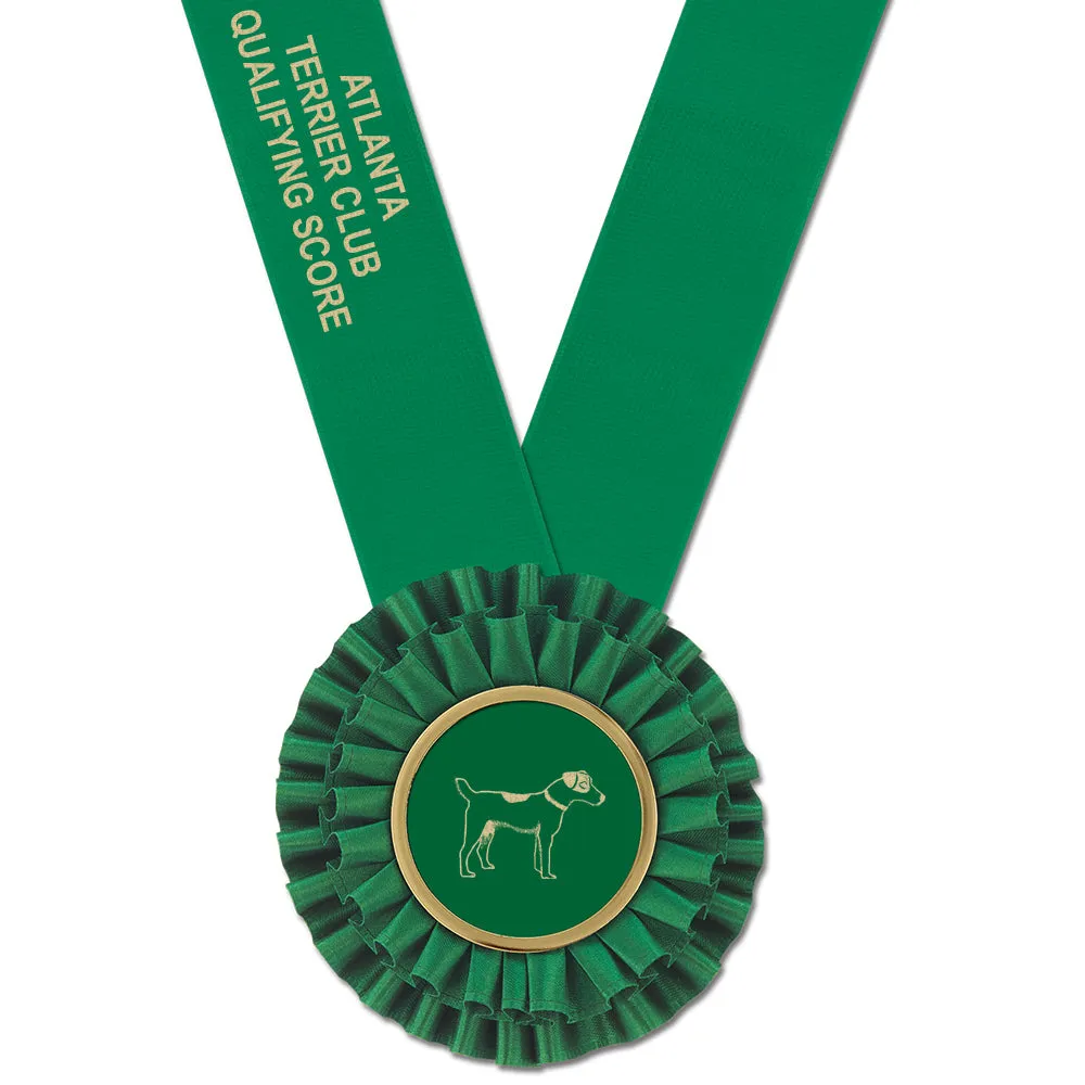 Custom Medalist Award Rosette, 4" Top
