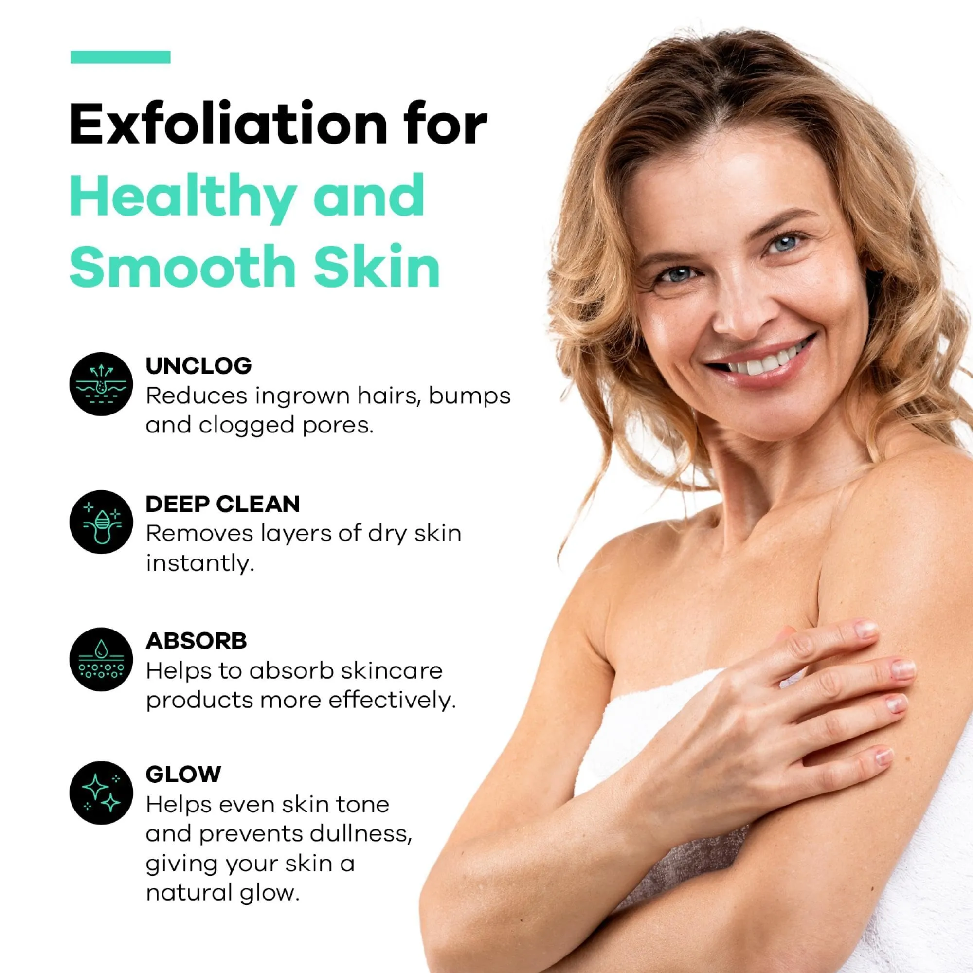 Dermasuri Deep Exfoliating Glove for Shower - Exfoliating Mitt Body Scrubber - Skin Exfoliator & Dead Skin Remover - Keratosis Pilaris Scrub - Spray Tan Remover - Korean Skincare for Body (2 Pack)