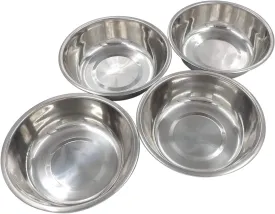 Dog Bowls Cat Bowls (Stainless Steel Bowls, 4-Pack)