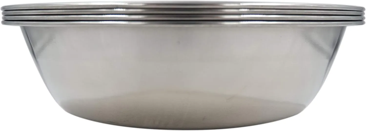 Dog Bowls Cat Bowls (Stainless Steel Bowls, 4-Pack)