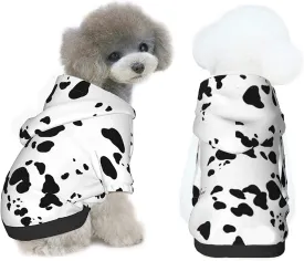 Dog Dalmatian Costume Dalmatian Print Dog Hoodie Pet Clothes Sweaters, Dog Sweater Hoodie Sweatshirts Pullover Cat Jackets Soft Cotton Coat for Large Medium Small Dogs Boy Girl (X-Large)