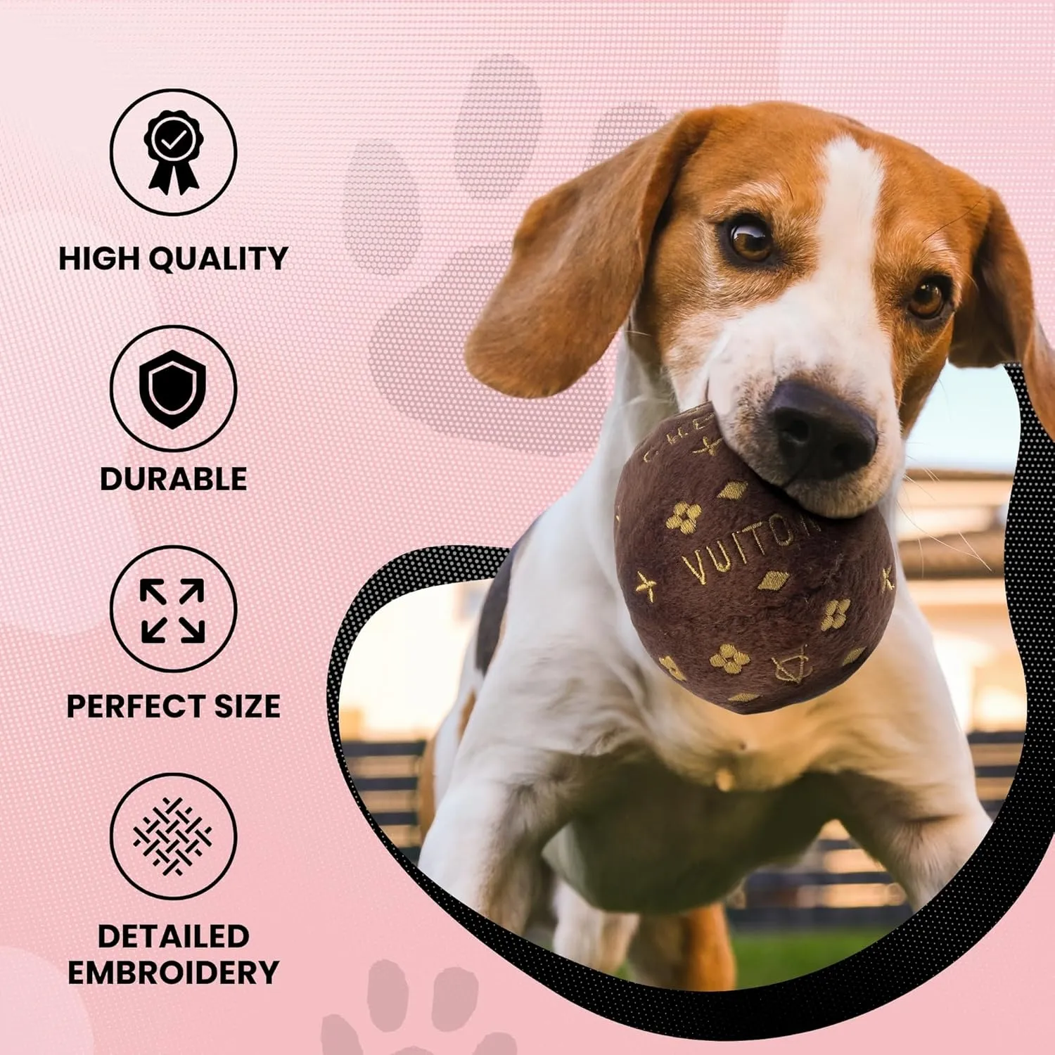 Dog Diggin Designs Runway Pup Collection | Unique Squeaky Parody Plush Dog Toys  Prt--Porter Dog Bones, Balls & More