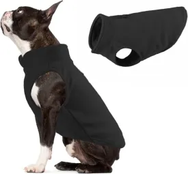 Dog Fleece Vest Jacket Pet Dogs Clothes Warm for Small Dogs Black S