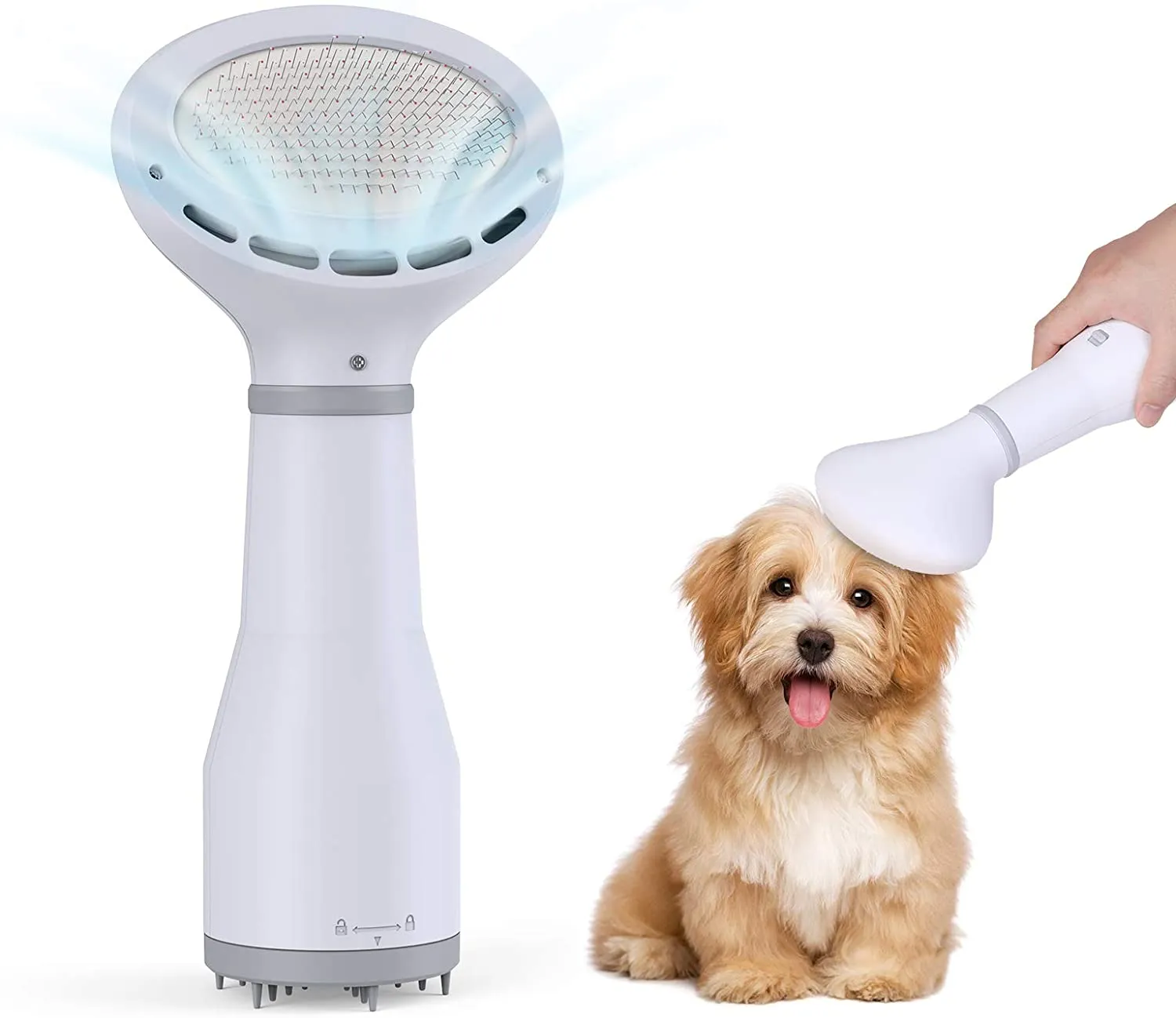 Dog Hair Dryer Brush Dog Blow Dryer with Slicker Brush