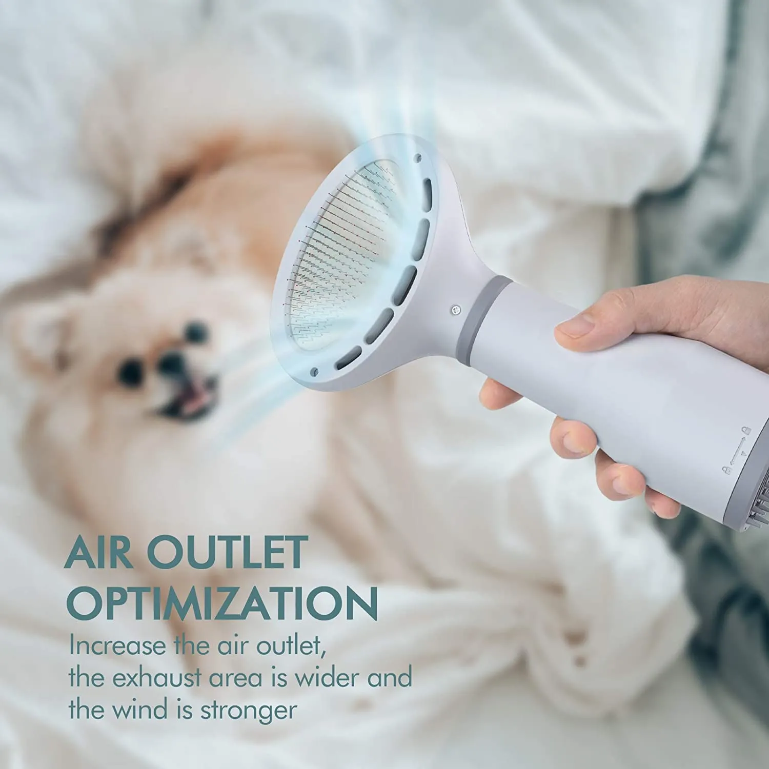 Dog Hair Dryer Brush Dog Blow Dryer with Slicker Brush