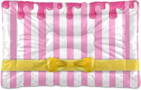 Dripping Candy Yellow Bow Outdoor Dog Bed for Small Dogs Washable Waterproof Travel Pet Bed Mat Portable Cat Bed with Non-Slip Bottom for Indoor and Sleeping 36 x 24 Inch