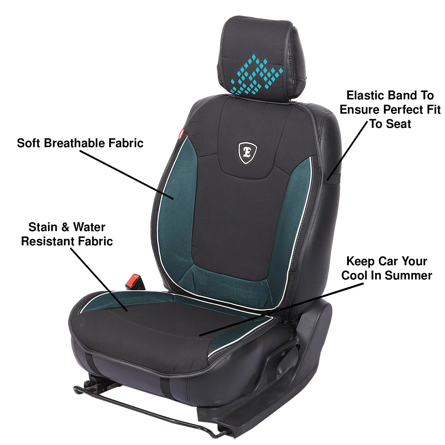 Elegant Diamond Coolpad Full Car Seat Cushions For Drivers