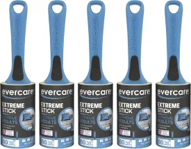 Evercare All Purpose Lint Brush, Value Pack - 5 Rollers (300 Sheets Total), Blue