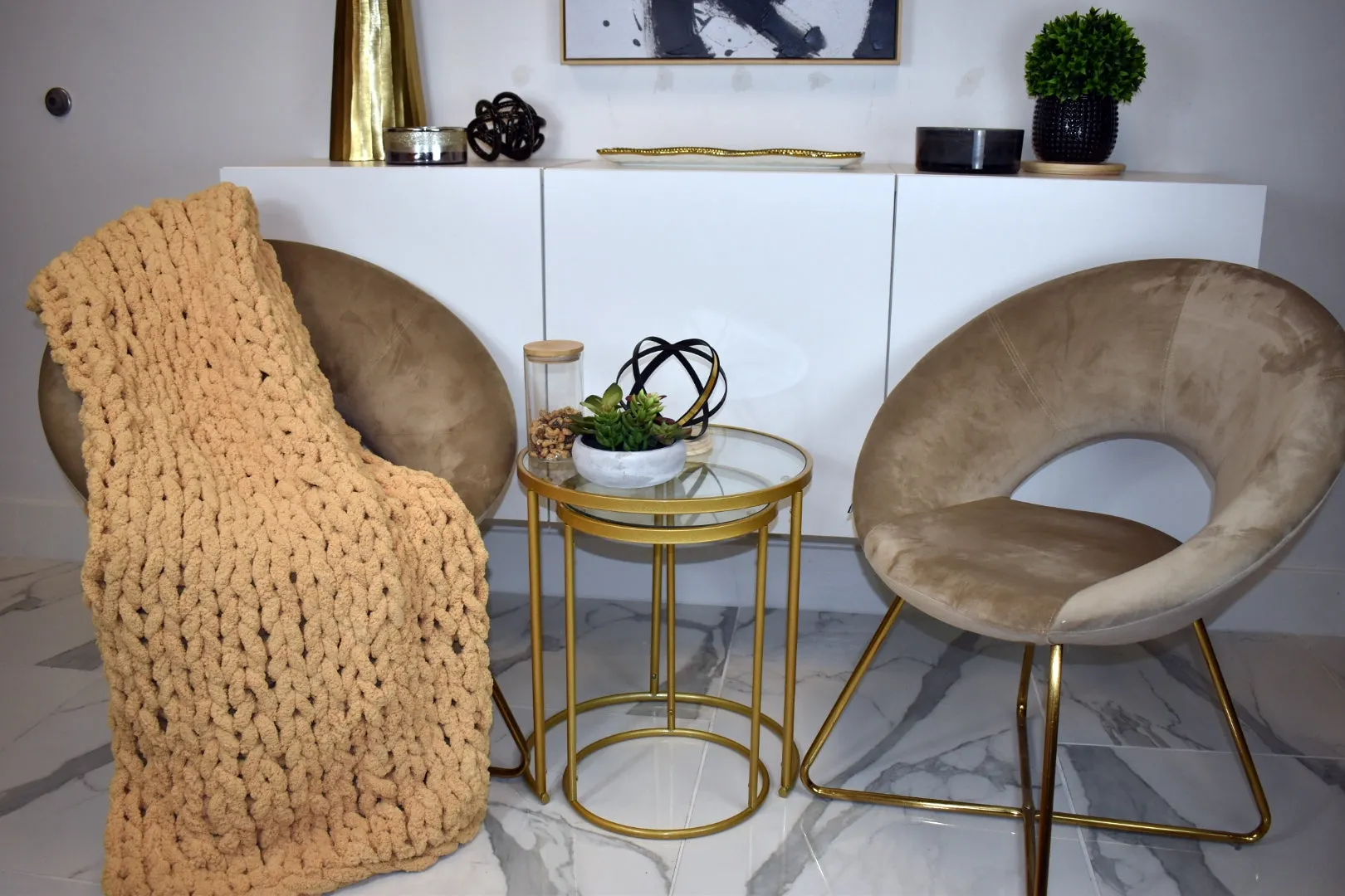 GOLD TEXTILES Chenille Throw Blanket ( 50X60 Inches ) Warm Soft Cozy for Lounge Sofa ,Couch & Bed, Home Decor