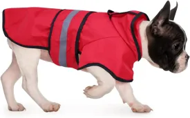 HDE Dog Raincoat Hooded Slicker Poncho for Small to X-Large Dogs and Puppies Red - S