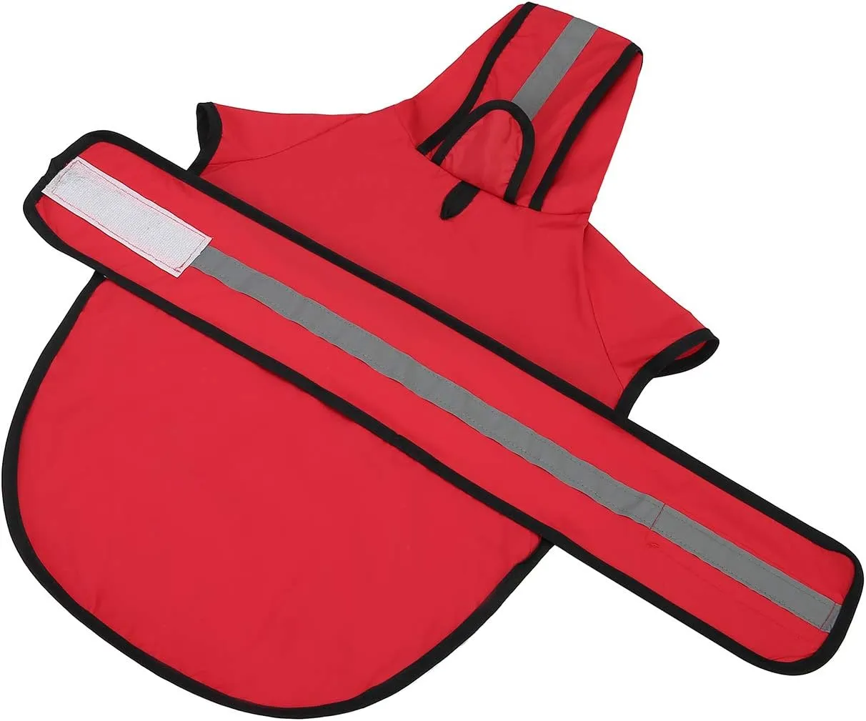 HDE Dog Raincoat Hooded Slicker Poncho for Small to X-Large Dogs and Puppies Red - S