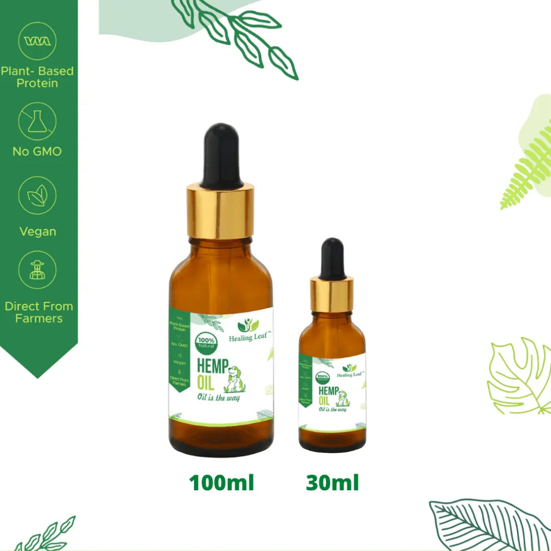Healing Leaf Hemp Oil and Bark Out Loud Calming & Anti Anxiety Supplements for Dogs and Cats Combo