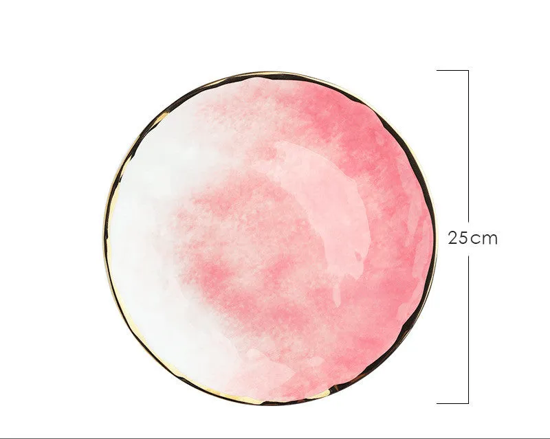 Household eating bowl ceramic soup bowl plate