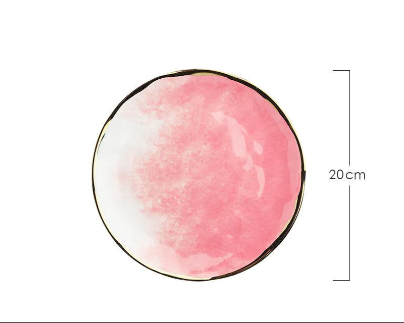 Household eating bowl ceramic soup bowl plate