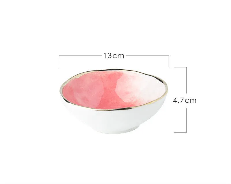 Household eating bowl ceramic soup bowl plate
