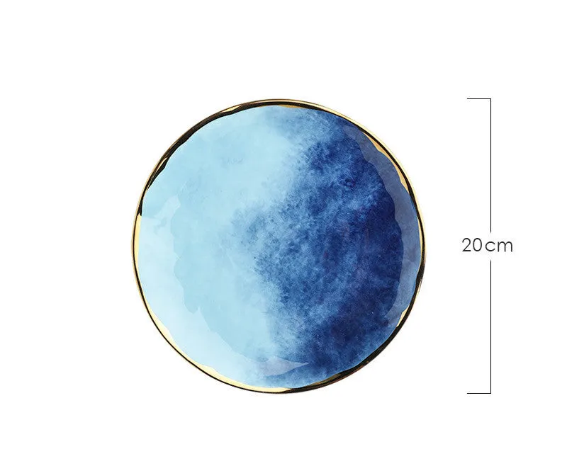 Household eating bowl ceramic soup bowl plate