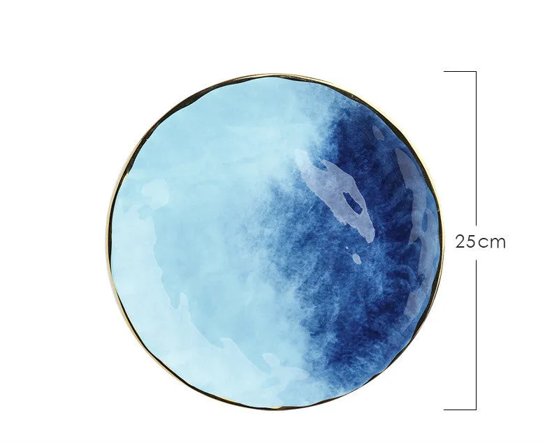 Household eating bowl ceramic soup bowl plate