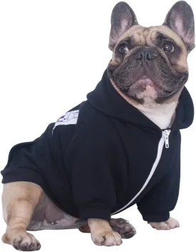 iChoue French Bulldog Frenchie Clothes Hoodies for Dogs Pug English Boston Terrier Bully Pitbull Corgi Sweatshirt Sweater Clothing - Black/Large Plus