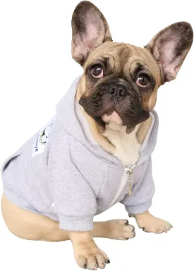 iChoue French Bulldog Frenchie Clothes Hoodies for Dogs Pug English Boston Terrier Bully Pitbull Corgi Sweatshirt Sweater Clothing - Grey/Large Plus