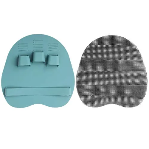 INNERNEED Soft Silicone Body Scrubber Shower Cleansing Brush Exfoliating Glove, Massage Skin Care Tool, for Sensitive and All Kinds of Skin (Pack of 2)
