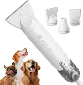 Jellyfish Dog Dryer for Pet Grooming,Handheld 1.21lb Lightweight Dog Hair Dryer 2 Speeds 4 Temp,Portable High Velocity Dog Blow Dryer for Trave Home