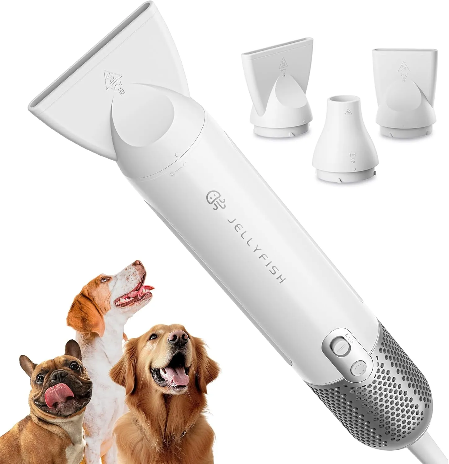 Jellyfish Dog Dryer for Pet Grooming,Handheld 1.21lb Lightweight Dog Hair Dryer 2 Speeds 4 Temp,Portable High Velocity Dog Blow Dryer for Trave Home