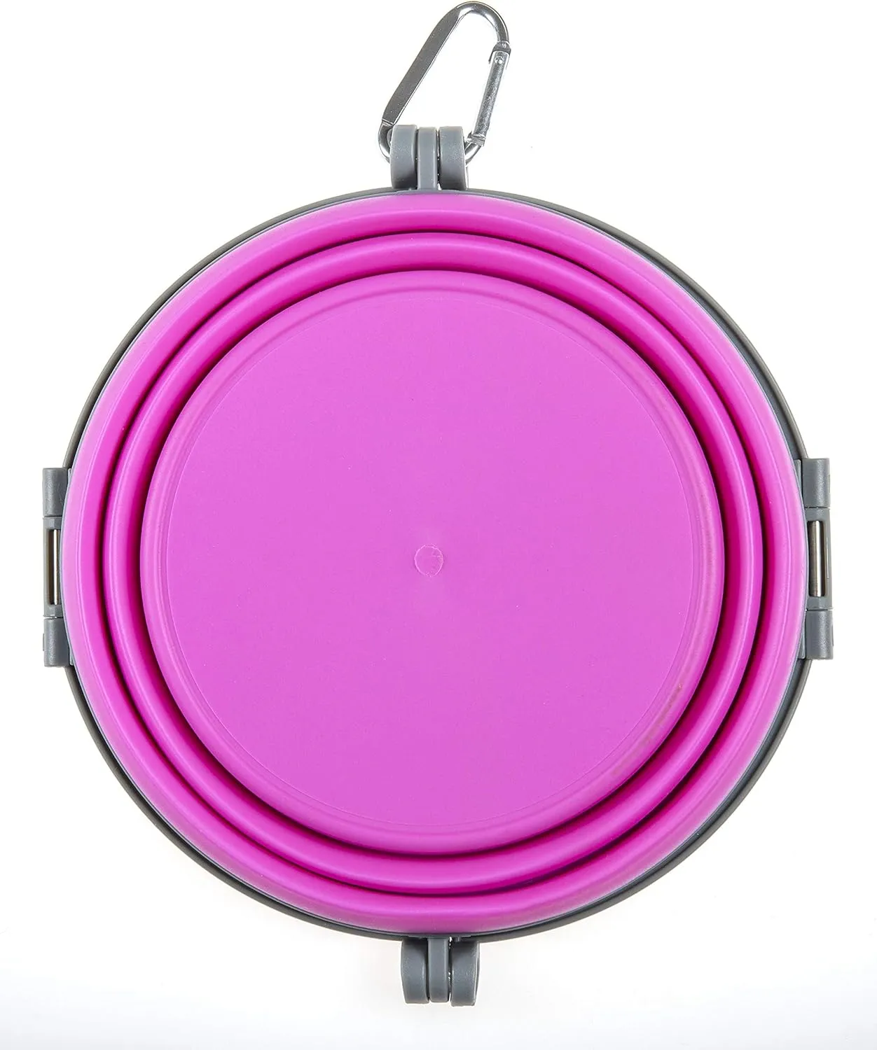Loving Pets - Bella Roma Portable Travel Dog Bowl Collapsible Dog Food & Water Bowl (Pink, Large)
