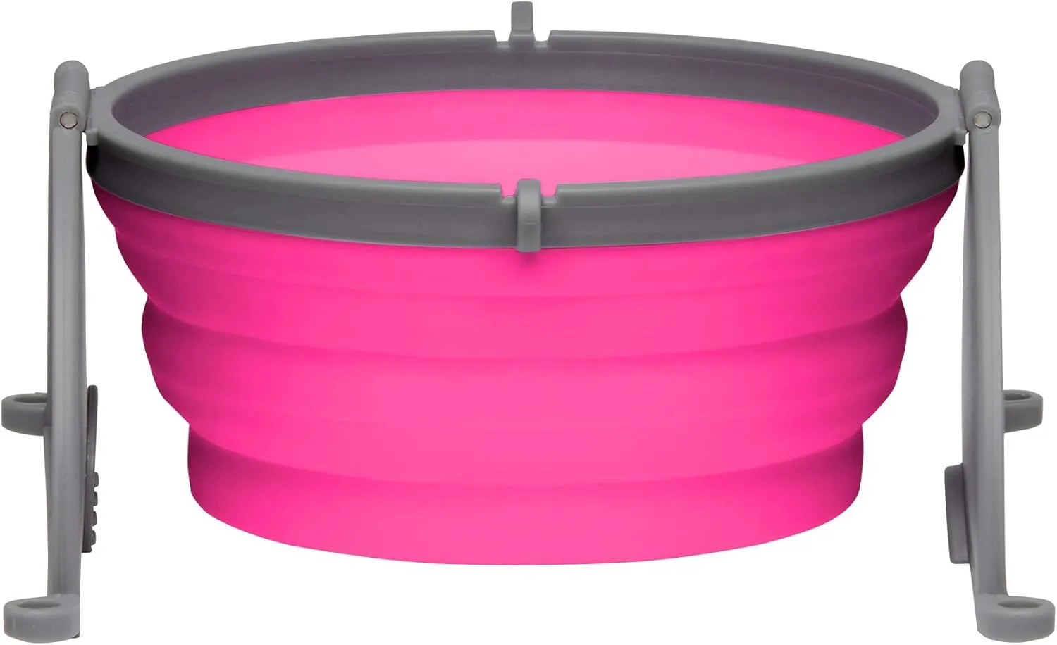 Loving Pets - Bella Roma Portable Travel Dog Bowl Collapsible Dog Food & Water Bowl (Pink, Large)