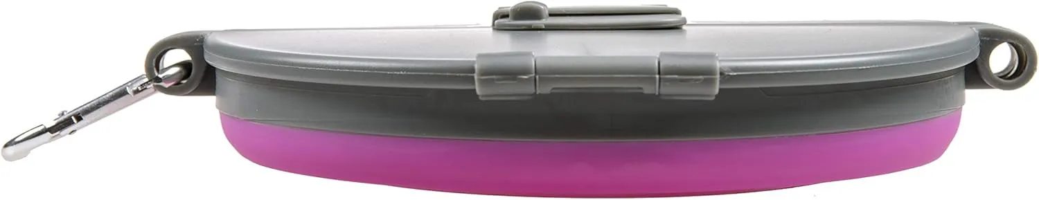 Loving Pets - Bella Roma Portable Travel Dog Bowl Collapsible Dog Food & Water Bowl (Pink, Large)