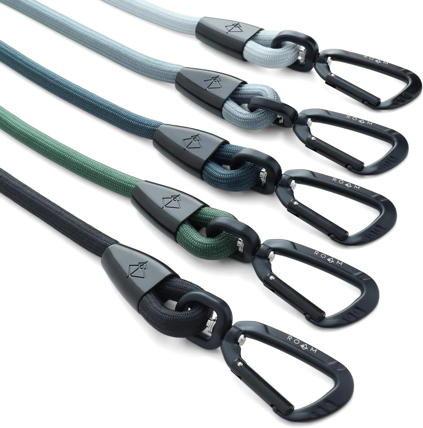 MADE TO ROAM Premium Everyday Leash - Ultra Soft Dog Leash with Aviation Aluminum Carabiner for Small, Medium, Large Dogs - California Horizon, 4ft (Rubber Coated Metal Clamps)