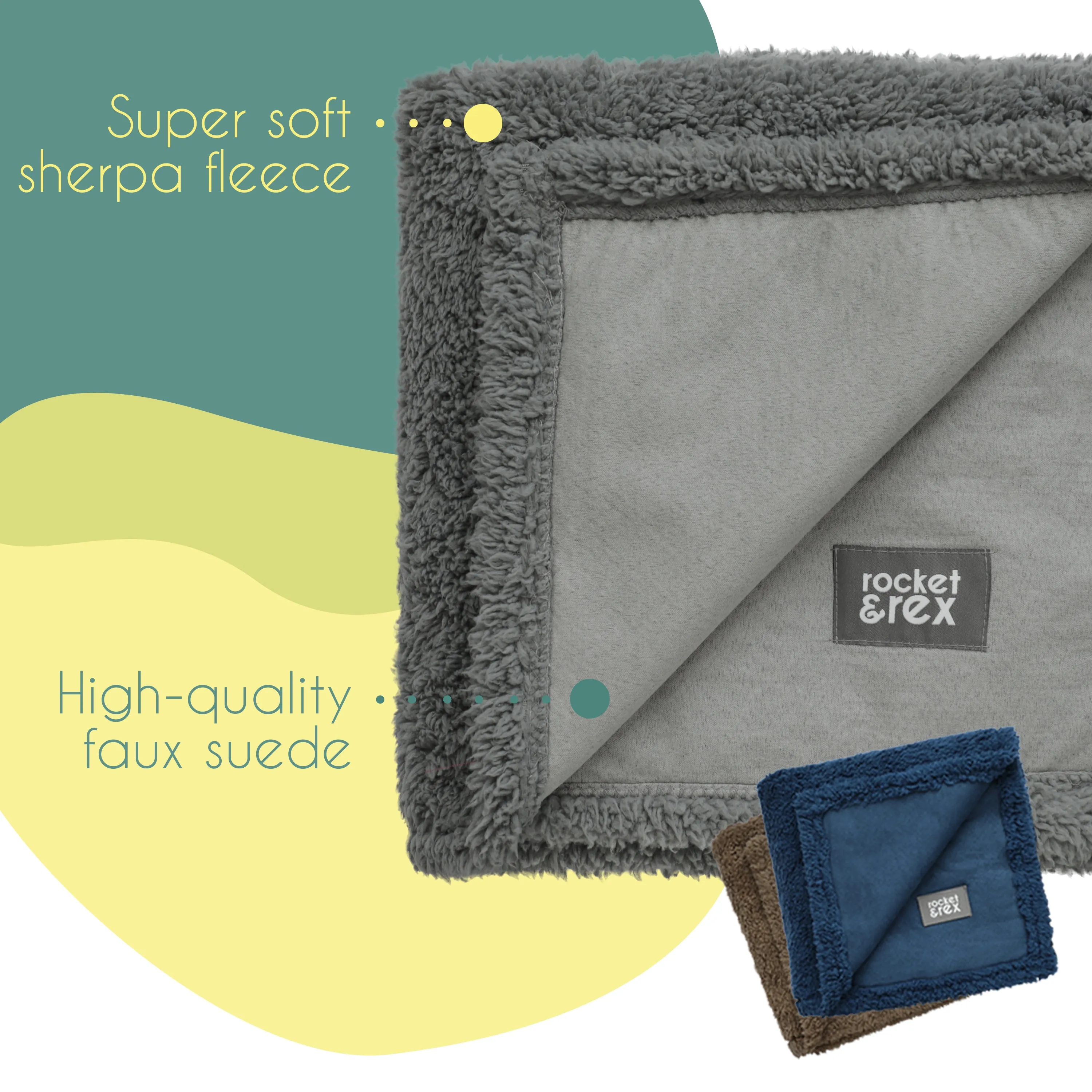 Medium Waterproof Pet Blanket, Grey, 30 x 40"