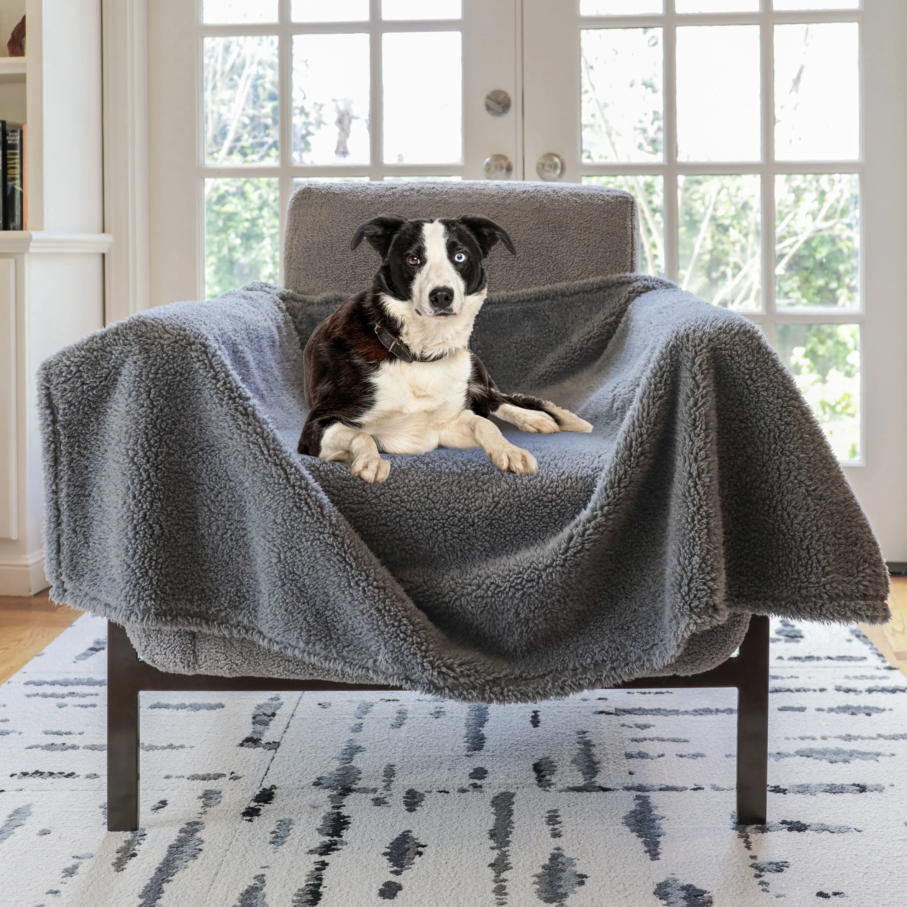 Medium Waterproof Pet Blanket, Grey, 30 x 40"