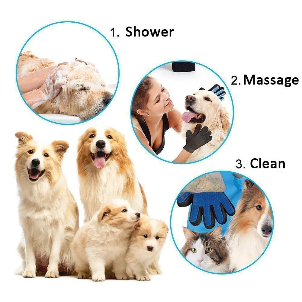 Pet brush glove Pet hair glove For dog & cat