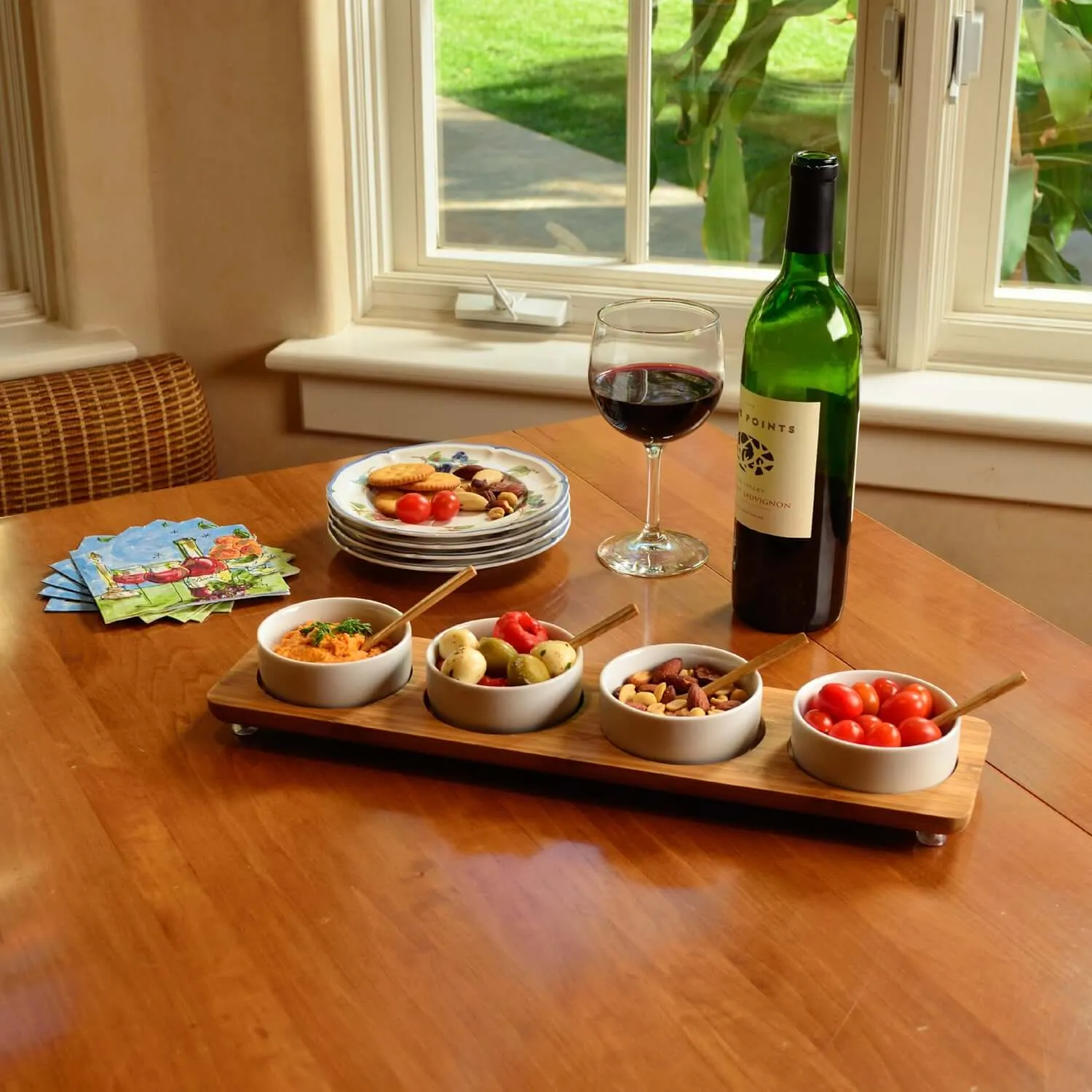 Picnic at Ascot Four Bowl in Line Serving Platter