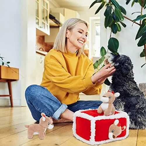 Plush Christmas Dog Toy Pets - Reindeer