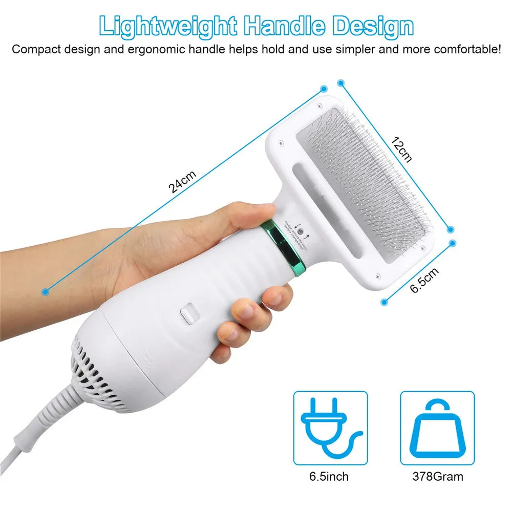 Portable 2-In-1 Hair Dryer For Dogs Adjust Temperature Low Noise Pet Dryer