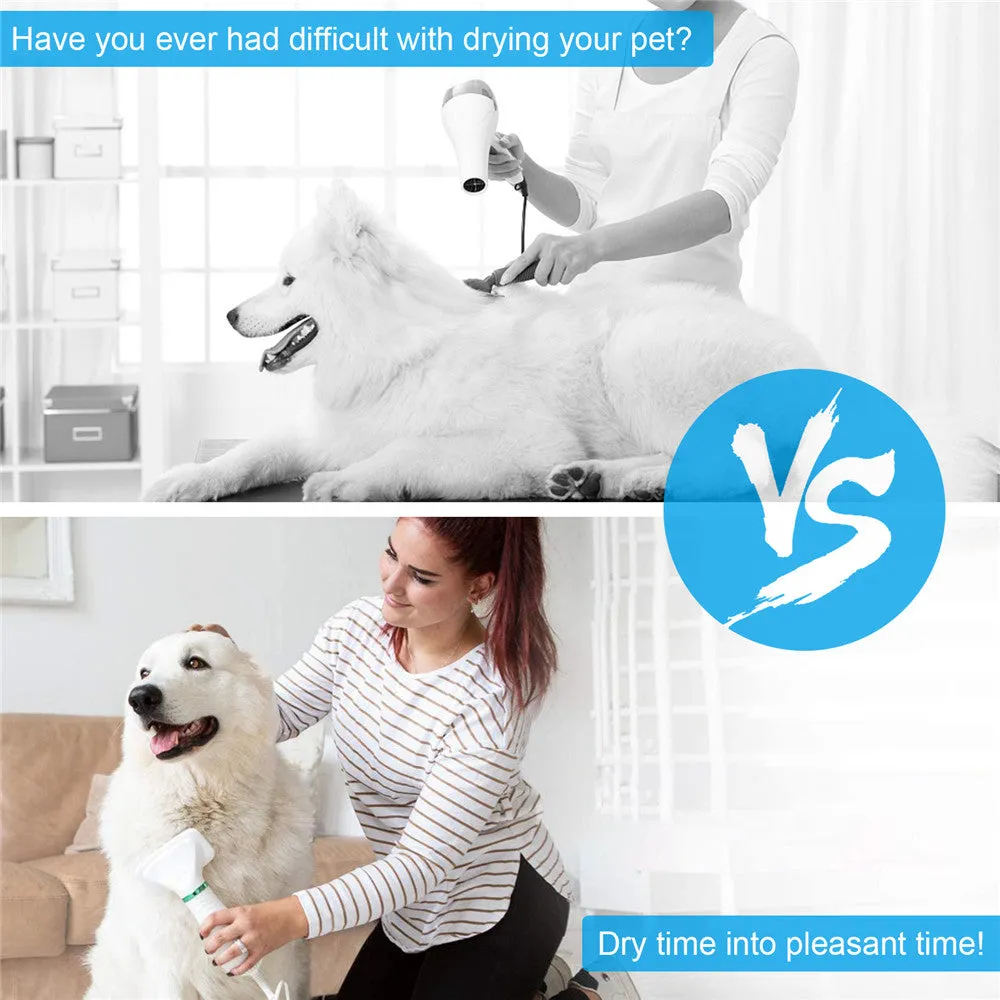 Portable 2-In-1 Hair Dryer For Dogs Adjust Temperature Low Noise Pet Dryer