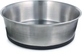 Proselect Stainless Steel Dog Bowl with Rubber Base, 9-1/4-Inch, 88-Ounce