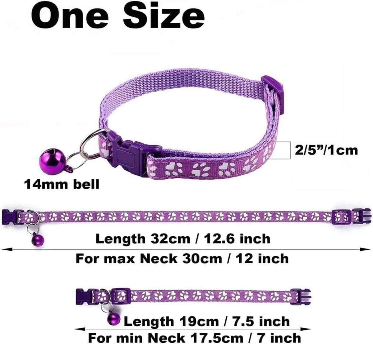Puppy Collar with Bell, 2-Pack Basic & Reflective Cat Collar with Bells for XXS Xs Small Pet Dogs Boy Tiny Kitten Male Animal, Neck 7-12 inch (Dark Blue)