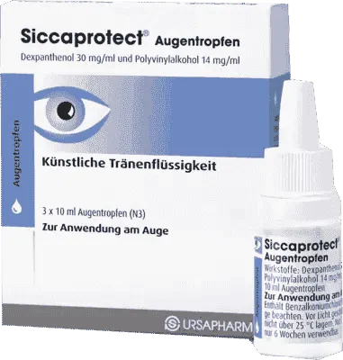 SICCAPROTECT, dexpanthenol, polyvinyl alcohol eye drops